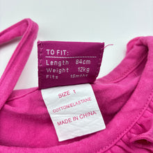 Load image into Gallery viewer, Girls Wave Zone, pink stretchy summer top, GUC, size 1,  
