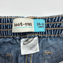 Load image into Gallery viewer, Girls Old Navy, blue denim jeans, elasticated, mark left knee, FUC, size 1,  