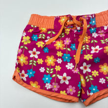 Load image into Gallery viewer, Girls Wave Zone, floral lightweight shorts / board shorts, GUC, size 00,  