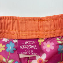 Load image into Gallery viewer, Girls Wave Zone, floral lightweight shorts / board shorts, GUC, size 00,  