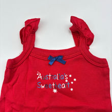 Load image into Gallery viewer, Girls Target, red cotton singletsuit / romper, EUC, size 000,  