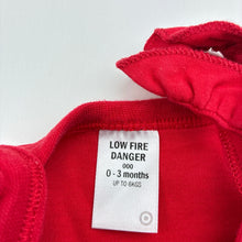 Load image into Gallery viewer, Girls Target, red cotton singletsuit / romper, EUC, size 000,  