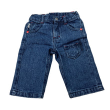 Load image into Gallery viewer, Boys Gumboots, vintage denim jeans, elasticated, GUC, size 6 months,  