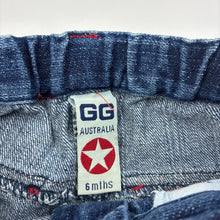 Load image into Gallery viewer, Boys Gumboots, vintage denim jeans, elasticated, GUC, size 6 months,  