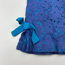 Load image into Gallery viewer, Girls Kids Stuff, cotton lined floral lace dress, GUC, size 0, L: 40cm