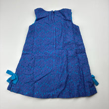 Load image into Gallery viewer, Girls Kids Stuff, cotton lined floral lace dress, GUC, size 0, L: 40cm