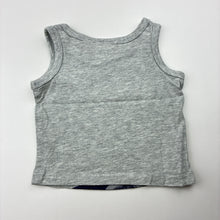 Load image into Gallery viewer, Boys Sprout, grey cotton tank top, crocodile, GUC, size 000,  