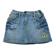 Load image into Gallery viewer, Girls GJ Unltd Jeans, blue stretch denim skirt, elasticated, GUC, size 1,  