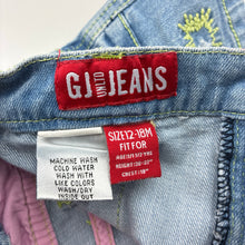 Load image into Gallery viewer, Girls GJ Unltd Jeans, blue stretch denim skirt, elasticated, GUC, size 1,  
