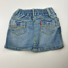 Load image into Gallery viewer, Girls GJ Unltd Jeans, blue stretch denim skirt, elasticated, GUC, size 1,  