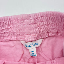 Load image into Gallery viewer, Girls Mix Baby, pink soft cotton shorts, elasticated, EUC, size 00,  
