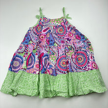 Load image into Gallery viewer, Girls Monsoon, colourful paisley summer dress, EUC, size 0, L: 45cm