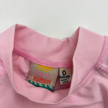 Load image into Gallery viewer, Girls Earth Nymph, pink long sleeve rashie / swim top, turtle, FUC, size 0,  