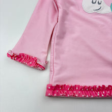 Load image into Gallery viewer, Girls Earth Nymph, pink long sleeve rashie / swim top, turtle, FUC, size 0,  