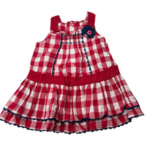 Load image into Gallery viewer, Girls Target, checked cotton summer dress, FUC, size 00, L: 36cm