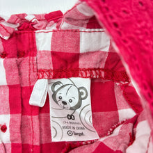 Load image into Gallery viewer, Girls Target, checked cotton summer dress, FUC, size 00, L: 36cm