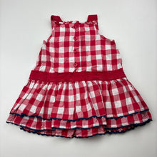Load image into Gallery viewer, Girls Target, checked cotton summer dress, FUC, size 00, L: 36cm