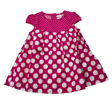 Load image into Gallery viewer, Girls Blue Zoo, pink &amp; white spot cotton dress, GUC, size 00, L: 35cm
