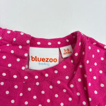 Load image into Gallery viewer, Girls Blue Zoo, pink &amp; white spot cotton dress, GUC, size 00, L: 35cm