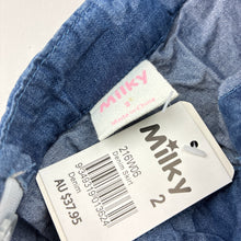 Load image into Gallery viewer, Girls Milky, lightweight chambray cotton skirt, adjustable, NEW, size 2,  