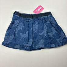 Load image into Gallery viewer, Girls Milky, lightweight chambray cotton skirt, adjustable, NEW, size 2,  