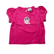 Load image into Gallery viewer, Girls Papoose Mini, pink stretchy t-shirt / top, bird, GUC, size 000,  