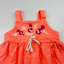 Load image into Gallery viewer, Girls Baby Berry, orange soft feel casual summer dress, EUC, size 00, L: 35cm