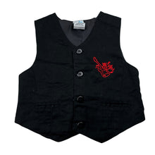 Load image into Gallery viewer, Boys Kids Stuff, black cotton waistcoat / vest, guitar, EUC, size 1,  