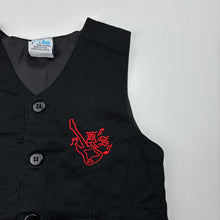 Load image into Gallery viewer, Boys Kids Stuff, black cotton waistcoat / vest, guitar, EUC, size 1,  