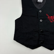 Load image into Gallery viewer, Boys Kids Stuff, black cotton waistcoat / vest, guitar, EUC, size 1,  