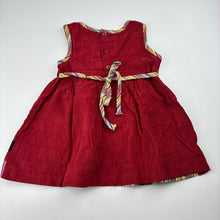 Load image into Gallery viewer, Girls Little Tackers, embroidered cotton corduroy dress, EUC, size 00, L: 40cm