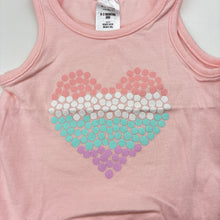 Load image into Gallery viewer, Girls Tiny Little Wonders, pink cotton tank top, heart, EUC, size 000,  