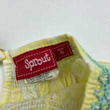 Load image into Gallery viewer, Girls Sprout, lightweight cotton floral dress, EUC, size 0, L: 40cm