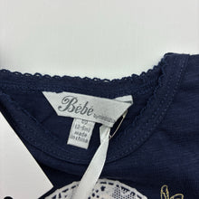 Load image into Gallery viewer, Girls Bebe by Minihaha, navy cotton top, dream catcher, NEW, size 00,  