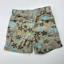 Load image into Gallery viewer, Boys Target, floral cotton cargo shorts, elasticated, EUC, size 000,  