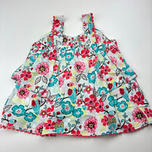 Load image into Gallery viewer, Girls Pumpkin Patch, lightweight floral cotton summer top, L: 36cm, EUC, size 1,  