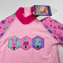 Load image into Gallery viewer, Girls Speedo, pink rashie / swim top, UPF 50+, NEW, size 00,  
