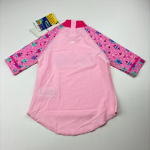 Load image into Gallery viewer, Girls Speedo, pink rashie / swim top, UPF 50+, NEW, size 00,  