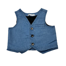 Load image into Gallery viewer, Boys Target, blue cotton casual vest / waistcoat, GUC, size 1,  