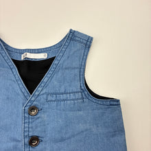 Load image into Gallery viewer, Boys Target, blue cotton casual vest / waistcoat, GUC, size 1,  