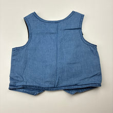 Load image into Gallery viewer, Boys Target, blue cotton casual vest / waistcoat, GUC, size 1,  