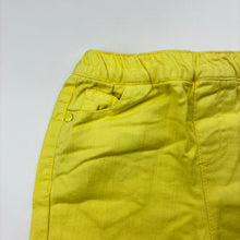 Load image into Gallery viewer, Unisex Thekidstore, yellow stretch cotton shorts, elasticated, EUC, size 0,  