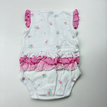 Load image into Gallery viewer, Girls Target, soft cotton floral romper, GUC, size 000,  