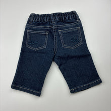 Load image into Gallery viewer, Girls Dymples, dark stretch denim jeans, elasticated, EUC, size 000,  