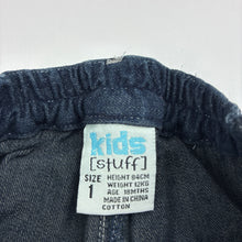 Load image into Gallery viewer, Boys Kids Stuff, lightweight denim pants, elasticated, Inside leg: 28cm, GUC, size 1,  