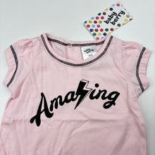 Load image into Gallery viewer, Girls Baby Berry, pink cotton t-shirt / top, amazing, NEW, size 000,  