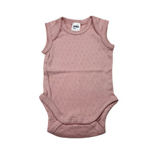Load image into Gallery viewer, Girls Anko Baby, pink pointelle cotton bodysuit / romper, EUC, size 000,  