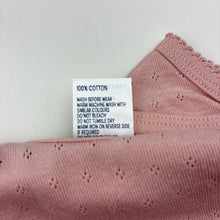 Load image into Gallery viewer, Girls Anko Baby, pink pointelle cotton bodysuit / romper, EUC, size 000,  