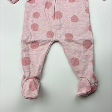 Load image into Gallery viewer, Girls Seed, pink cotton hooded zip romper / coverall, GUC, size 000,  
