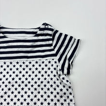 Load image into Gallery viewer, Girls Baby Gap, navy &amp; white cotton t-shirt / top, EUC, size 000,  